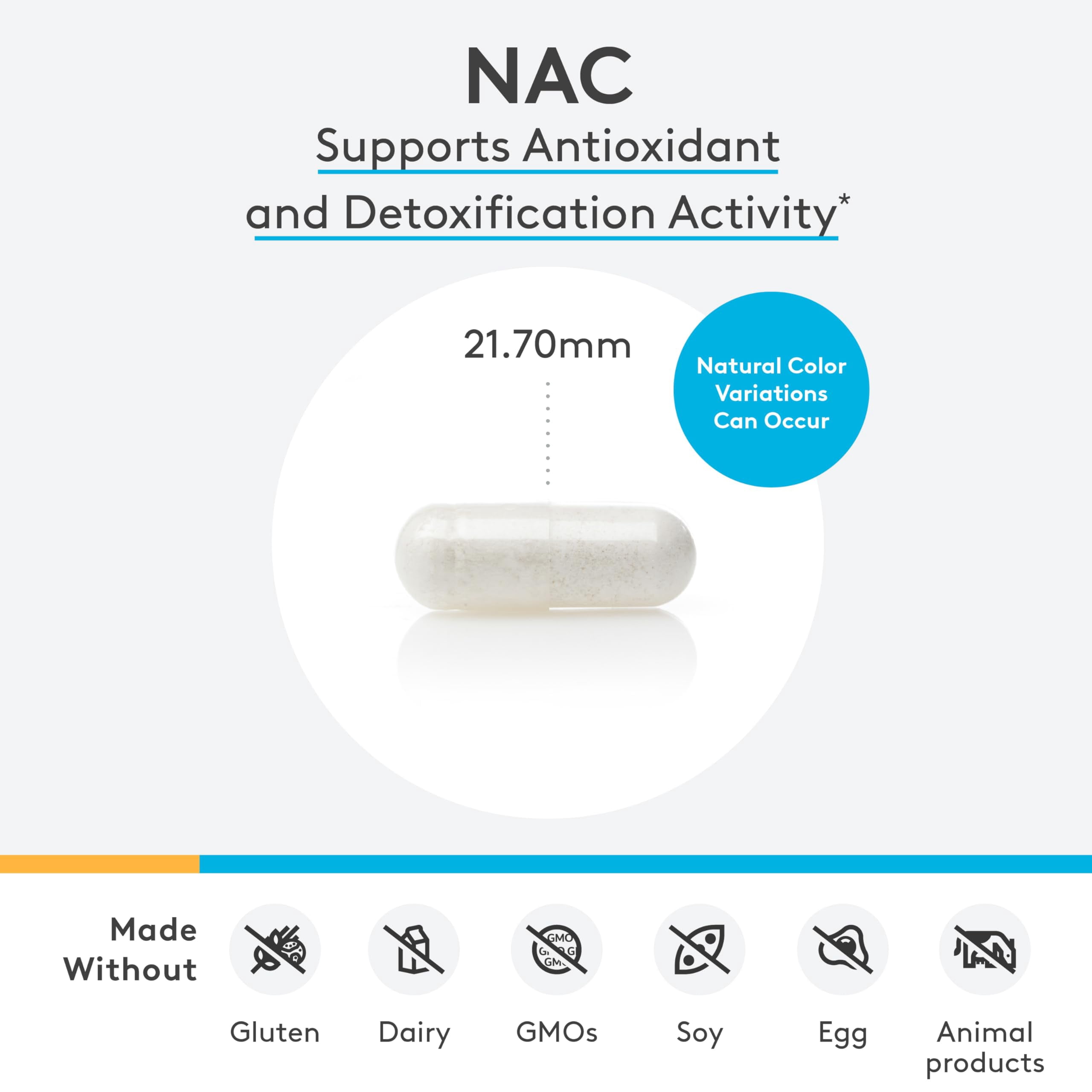 XYMOGEN NAC - 1200 mg per Serving - N-Acetyl-Cysteine Antioxidant Amino Acid - Supports Antioxidant Activity - Vegetarian, Non-GMO & Gluten Free - 120 Capsules