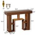 thumbnail image 6 of Pusnapku 43" Console Table, Narrow Sofa Side Table with Storage, Freestanding Wood Display Shelf, Behind Couch Desk for Living Room, Foyer, Hallway, 6 of 9