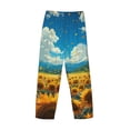 thumbnail image 3 of Lsque Field Bicycle Young Sunflower Print Men's Pajama Pants, Lounge Pant - Comfortable Home Wear,Elastic Waistband, Stylish Design-XX-Large, 3 of 9