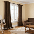thumbnail image 2 of SNITIE Crushed Velvet Grommet Curtains, 2 Panels Luxurious Thermal Insulated Soundproof Drapes, Light-Filtering Soft Durable Window Treatments for Living Room Office, 2 of 8