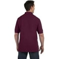 thumbnail image 3 of Hanes Cotton-Blend Men`s Jersey Polo, XL, Maroon, 3 of 7