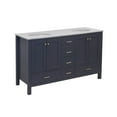 thumbnail image 2 of Horizon 60" Double Bathroom Vanity with Marine Gray Cabinet and Quartz Top, 2 of 8