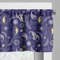 thumbnail image 3 of Ambesonne Moon Window Valance, Floral Abstract Ornate, 54" X 18", Violet Blue Pale Yellow, 3 of 5