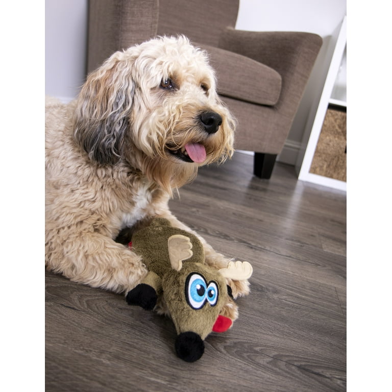 HEAR DOGGY!® Flattie Rabbit with Silent Squeak Technology™ Plush Dog Toy 