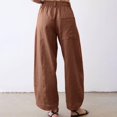 thumbnail image 4 of iHPH7 Casual Pants for Women Flowy Pants for Women Cotton Pants for Women Womens Fall Pants Loose Pants for Women Womens Trousers Vacation Outfits for Women Brown L, 4 of 4