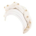 thumbnail image 2 of Harpily Fashion Women Beading Braid Hat Muslim Ruffle Cancer Wrap Cap Sleep Caps Satin Lined Hair Bonnets, 2 of 3