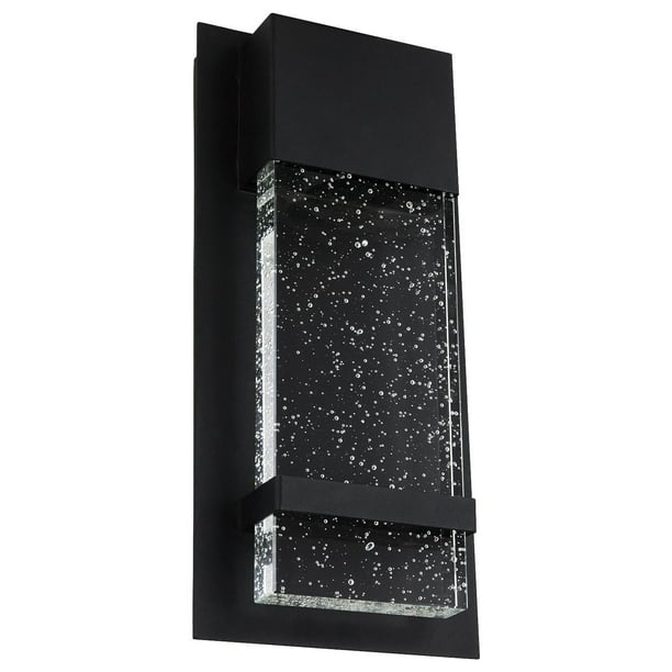Led Wall Sconce With Rain Glass Panel 13 75 Tall 6 5 Wide Indoor Outdoor 14 Watts Ada Compliant Black Finish 5000k Super White Inch Com Led Wall Sconce With Rain Glass Panel, Replacement Glass Panes For Outdoor Light Fixtures