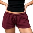 thumbnail image 2 of SEMPAI Women Low Rise Sweat Shorts Casual Y2k Drawstring Low Waisted Athletic Shorts Summer Cute Lounge Running Shorts, 2 of 5
