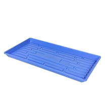SUNPACK 10” x 20” Heavy Duty Shallow Plastic Seed Starting Tray, Blue, 1" - No Drainage Holes, Perfect for Greenhouses or Indoor Gardening