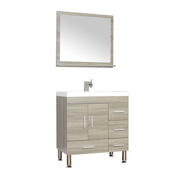 Ripley 30" Single Modern Bathroom Vanity Gray without Mirror Walmart