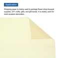 thumbnail image 4 of Unique Bargains Papier d'Emballage Floral Anti-Buée 22.8x22.8 Pouces Imperméable Beige 10 Pcs, 4 of 7