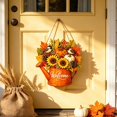 thumbnail image 7 of Watering Can Fall Welcome Sign, 11.8 inch Pumpkin Sunflower Wooden Hanging Ornament, Maple Leaf Harvest Door Decor, Thanksgiving Front Porch Plaque, Rustic Farmhouse Wall Art, Autumn Home Decoration, 7 of 7