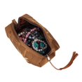 thumbnail image 3 of Moda mujer artesanía rectángulo bordado joyería bolsa de almacenamiento monedero organizador (café), 3 of 8