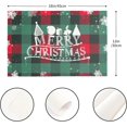 thumbnail image 2 of Christmas Placemats Set of 4 Buffalo Plaid Snowflake Placemats for Dining Table Waterproof Table Mats Holiday for Christmas Table Decorations Red and Green 12 × 18 inch, 2 of 7