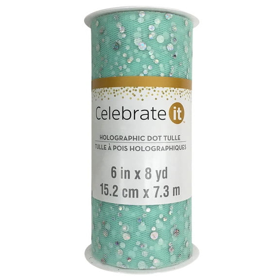 24 Pack: 6" Holographic Dot Tulle by Celebrate It