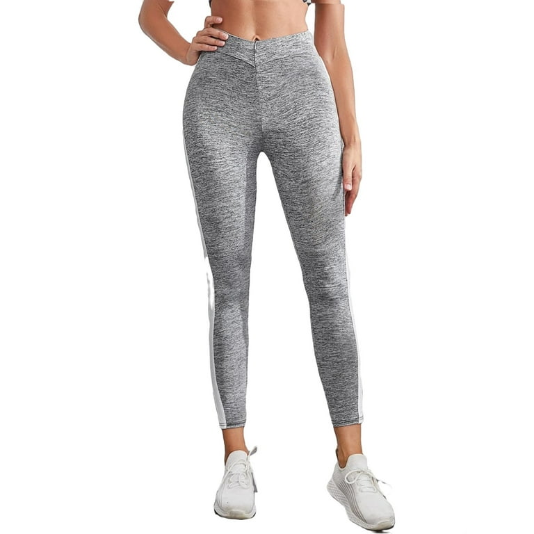 Striped tape side leggings top
