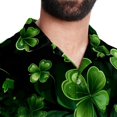 thumbnail image 5 of Saint Patrick's Day Men's Short Sleeve Casual Printed Button Down Beach Shirts, 5 of 6