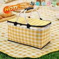thumbnail image 3 of QUTETN 30L Camping Picnic Basket Thermal Bag Insulated Cooler Folding Storage Box Waterproof Food Carrier Outdoor Camping Accessories, 3 of 6