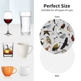 thumbnail image 4 of KLL Drink Coasters Set Round Shape of 4,PU Leather Absorbent Coasters Set Decorative Coffee Cup Coasters Housewarming Gift for Home Decor-Animal Bird, 4 of 5