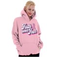 thumbnail image 3 of Faith Over Fear Cancer Awareness BCA Hoodie Sweatshirt Women Brisco Brands 2X, 3 of 6