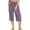 Purple, variant on Womens Bermuda Shorts Cotton Linen Knee Length Elastic Waist Drawstring Capris Casual Summer Beach Shorts 2026,Blue,S