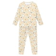 thumbnail image 3 of DISNIMO Yellow Cat Pajama Set for Kids Girls Pajamas Size 3-4 Sets Long Sleeve Pjs for Toddler Boys Sleepwear Set for Kids 2 Piece Pj Sleepwear for Girls Crewneck, 3 of 7