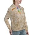 thumbnail image 6 of Fotbe Tortilla Pattern Womens Long Sleeve Hoodie, Pullover Hooded Sweatshirt, Kangaroo Pocket Hoodie with Eye-catching Drawstrings-Small, 6 of 7