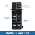thumbnail image 3 of Interruptor de ventana eléctrica Unique Bargains No.35750SDAA11/35750SDAA12/35754SDA306 Interruptor de control de ventana para Honda Accord 2003 2004 Negro, 3 of 7