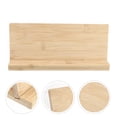 thumbnail image 3 of 1 Set Bamboo Blank Sign Bamboo Plaque Blank Bamboo Board Name Board With Base, 3 of 8