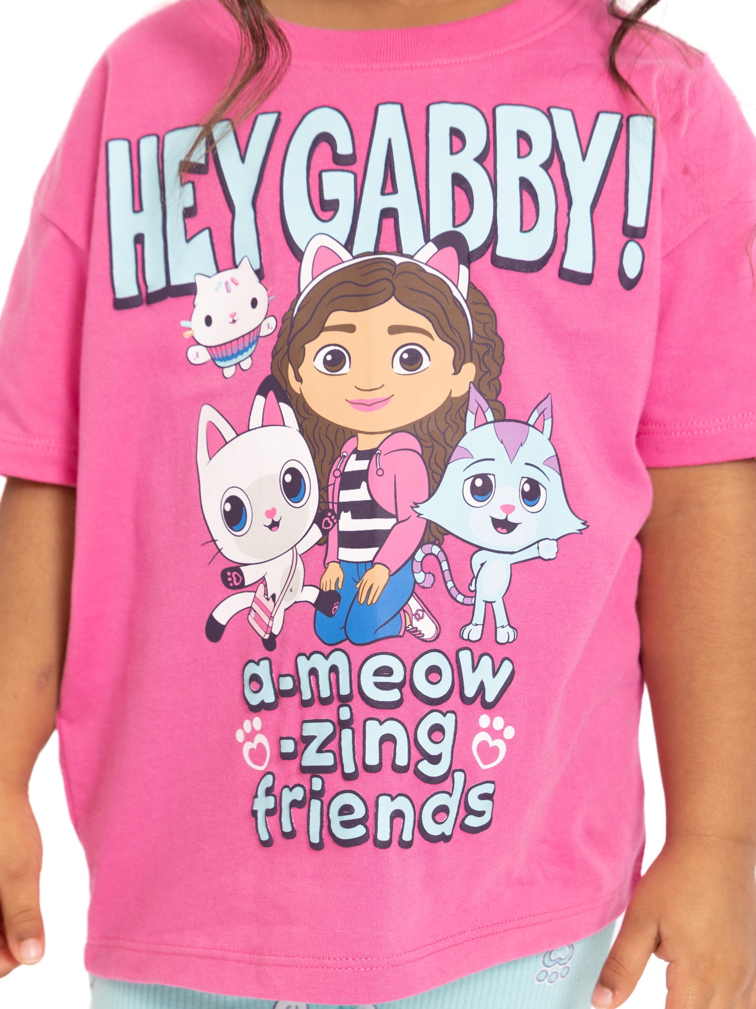 Gabby's Dollhouse Toddler Girls Graphic Tee and Biker Shorts Set, 2-Piece, Sizes 12M-5T