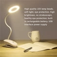 thumbnail image 4 of Bewildely LED USB Lámpara de escritorio flexible Clip Plegable Dormitorio Cabecera Leer Estudio Luz Protección ocular Lámpara de Iluminación y accesorios No.01 Bewildely HA000617-01B, 4 of 6