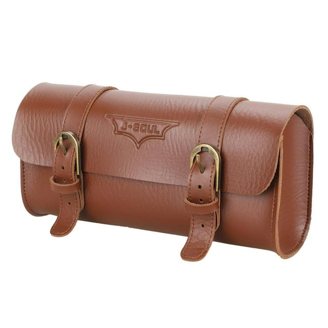 Advancent Bolsa frontal de montaje de ciclismo multifuncional de PU para bolsa de manillar de bicicleta Universal Ultimate On Go Ciclismo Marrón