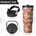 thumbnail image 4 of 30oz Tumbler with Swivel Handle, Vacuum Insulated Stainless Steel Travel Mug with 2-in-1 Straw Lid, Camo Print, 4 of 6