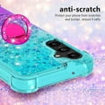 thumbnail image 2 of Clear Case for Samsung Galaxy A14 5G with Kickstand for Girls Women, Liquid Glitter Sparkle Bling Cute Case Gradient Quicksand Cover for Samsung Galaxy A14 5G JB Bluish Violet, 2 of 16
