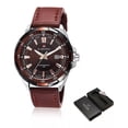 thumbnail image 1 of Reloj Deportivo Naviforce Original De Cuarzo Para Hombre Color De La Correa Marrón Color Del Bisel Plateado Color Del Fondo Marrón, 1 of 3