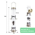 thumbnail image 4 of Urban Deco Metal Bird Feeder Tube Hanging Wild Bird Seed Feeder,Steel Hanger Great for Attracting Birds (Bronze), 4 of 7