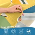 thumbnail image 5 of Yayeee Kitchen Curtains Tier Set of 2 Light Filtering 57"x36" Over Sink Window Panels, Yellow Glasses, 5 of 7
