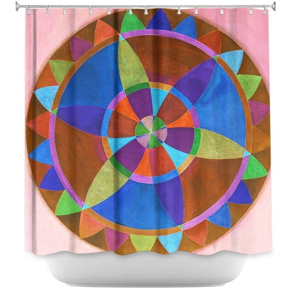 Shower Curtains 70" x 73" from DiaNoche Designs by Jennifer Baird - Mandala I B