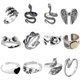 thumbnail image 2 of Juego De Anillos Punk Vintage De 12 Piezas, Anillo Abierto De Animales, Anillos Apilables Góticos Para Mujeres, Hombres Y Niñas Methold AP007124-02, 2 of 6