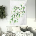 thumbnail image 3 of Dragonfly Tapestry, Leaves with Little Dragonflies and Jasmine Environmental Botanical Illustration, Wall Hanging for Bedroom Living Room Dorm Decor, 60W X 80L Inches, Green White, by Ambesonne, 3 of 5