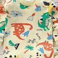 thumbnail image 4 of NOLDARES Toddler Infant Baby Boy Outfits 2 Piece Long Sleeve T-Shirt Casual Joggers Pants Cartoon Print Clothes Clothing Set(Light Yellow,5-6 Y), 4 of 6