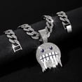 thumbnail image 3 of Hip Hop Cuban Chains Cold Face Pendant Diamond Cuban Necklace for Men and Women 15mm Necklaces Jewelry Iced Out Bling Chain, 3 of 6
