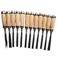 thumbnail image 1 of Wood Carving Chisel Set Polished Comfortable Hand Feel Practical Portable Hand Carving Chisel Kit 12Pcs, 1 of 5