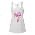 thumbnail image 2 of Wild Bobby Shore Surfer Betty Boop Betty Boop Tri-Blend Racerback Tank Top, Heather White, X-Large, 2 of 5