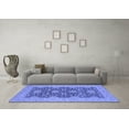 thumbnail image 3 of Ahgly Company Machine Washable Indoor Rectangle Oriental Blue Industrial Area Rugs, 5' x 7', 3 of 4