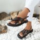 thumbnail image 3 of MKLEKYY Sandalias Con Plataforma de Mujer Verano Nuevas Sandalias Planas de Punta Abierta para Mujer Sandalias Estilo Romano Con Hebilla de Cinturón, 3 of 4