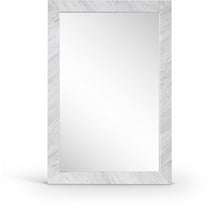 Meridina Furniture Pavia White Genuine Marble Frame Mirror