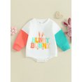 thumbnail image 3 of Jxzom Newborn Infant Baby Boy Girl My First Easter Outfit 6 12 18 24 Months Bunny Letter Romper Long Sleeve Crewneck Sweatshirt Bodysuit, 3 of 8