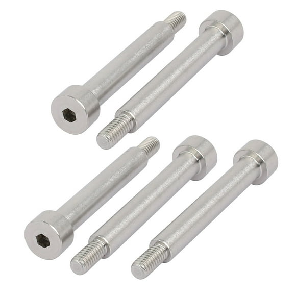 Unique Bargains Hex Socket Shoulder Bolt 8mm Shoulder Dia 50mm Shoulder Length M6 Thread 5pcs