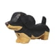 thumbnail image 3 of Estatua de perro en miniatura tallada en madera, diseño de cachorro, única y mascota, talla artística, figura de perro salchicha negro,, 3 of 10